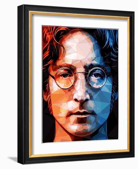 John Lennon-Enrico Varrasso-Framed Art Print