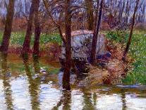 The River Epte with Monet's Boat-Atelier, C.1887-90-John Leslie Breck-Giclee Print