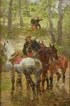 On Reconnaissance, 1885 (Oil on Panel)-John Lewis Brown-Premier Image Canvas