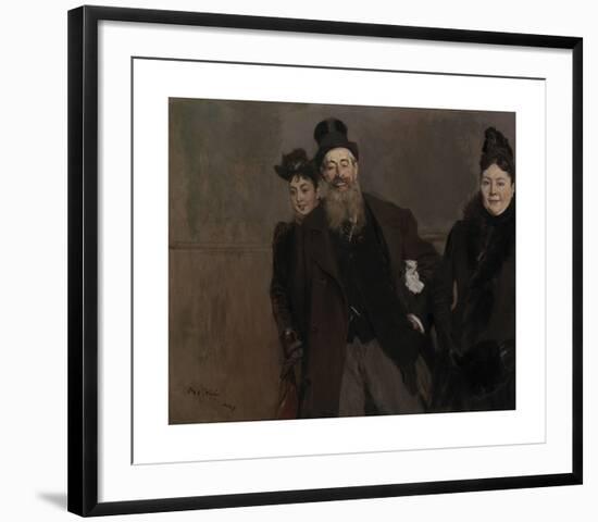 John Lewis Brown with Wife and Daughter, 1890-Giovanni Boldini-Framed Premium Giclee Print