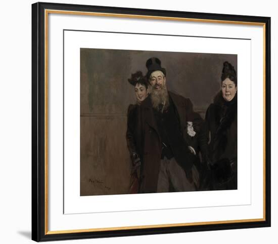 John Lewis Brown with Wife and Daughter, 1890-Giovanni Boldini-Framed Premium Giclee Print