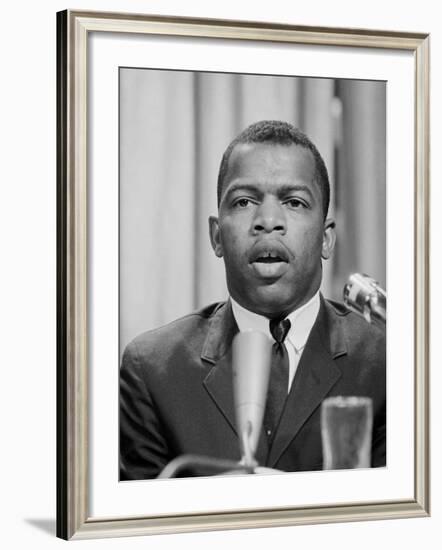 John Lewis, Future Congressman and Founder of SNCC, April 16, 1964-null-Framed Photo