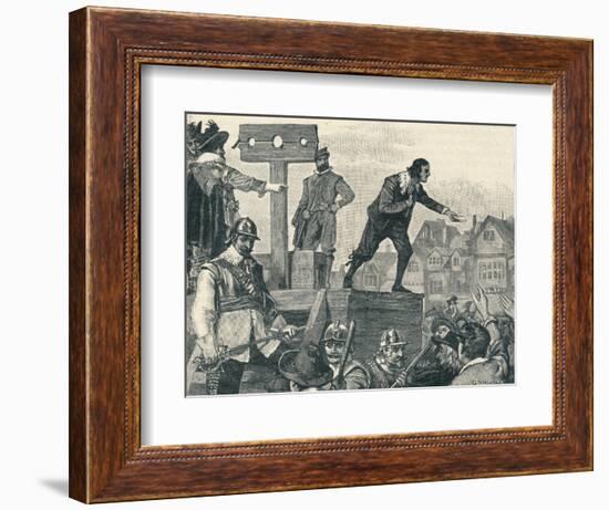 'John Lilburne on the pillory at Westminster, 1638 (1905)-Unknown-Framed Giclee Print