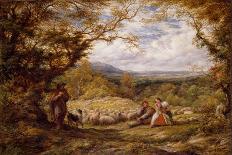 Sheep at Rest; Minding the Flock, C.1840-80-John Linnell-Giclee Print