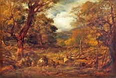 Woodcutters in a Forest Valley, 1850 (Oil on Canvas)-John Linnell-Giclee Print