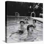 Paul McCartney, George Harrison, John Lennon and Ringo Starr Taking a Dip in a Swimming Pool-John Loengard-Premier Image Canvas