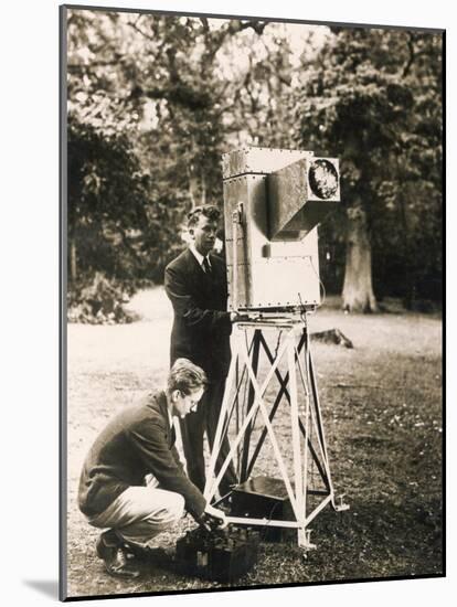 John Logie Baird Demonstrates His Noctovisor-null-Mounted Photographic Print