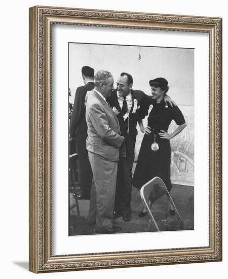 John M. Wisdom and Wife During Election Day Roundup-John Dominis-Framed Photographic Print