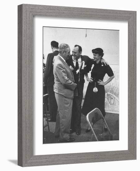 John M. Wisdom and Wife During Election Day Roundup-John Dominis-Framed Photographic Print