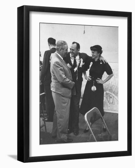 John M. Wisdom and Wife During Election Day Roundup-John Dominis-Framed Photographic Print