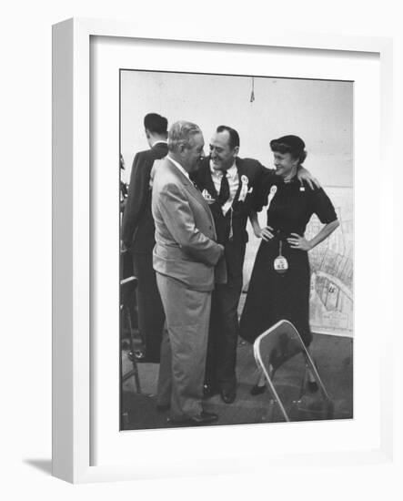 John M. Wisdom and Wife During Election Day Roundup-John Dominis-Framed Photographic Print