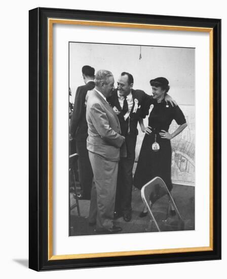 John M. Wisdom and Wife During Election Day Roundup-John Dominis-Framed Photographic Print