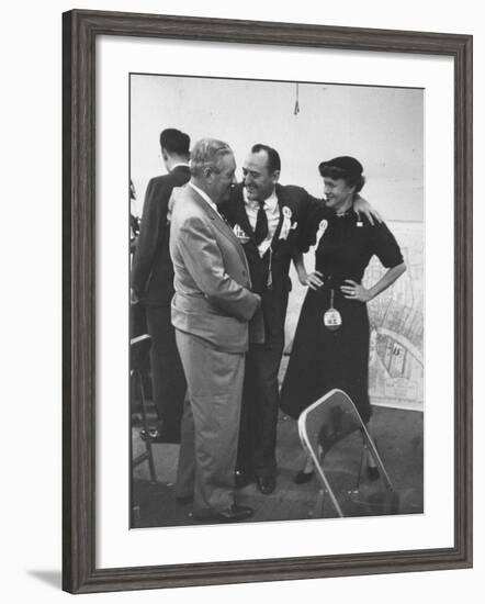 John M. Wisdom and Wife During Election Day Roundup-John Dominis-Framed Photographic Print