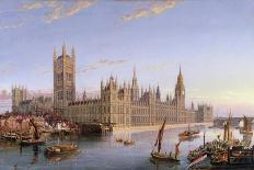A View of Westminster Abbey and the Houses of Parliament, 1870-John Macvicar Anderson-Framed Giclee Print