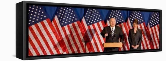 John McCain and Sarah Palin, Green Bay, WI-null-Framed Premier Image Canvas