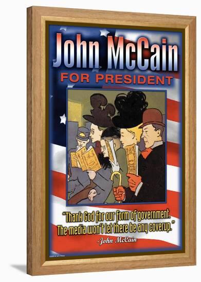 John McCain For President-null-Framed Stretched Canvas