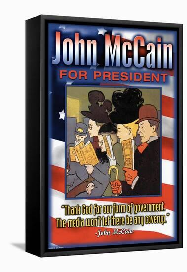 John McCain For President-null-Framed Stretched Canvas