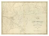 Map of New Orleans and Adjacent Country, c.1824-John Melish-Art Print