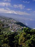 Aerial View Including Mount Teide and Atlantic Coast, Tenerife, Canary Islands, Atlantic, Spain-John Miller-Photographic Print