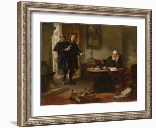 John Milton (1608-1674) Visiting Galileo Galileo When a Prisoner of the Inquisition Par Hart, Solom-Solomon Alexander Hart-Framed Giclee Print