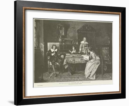 John Milton Dictating Paradise Lost to His Daughters-Mihaly Munkacsy-Framed Giclee Print