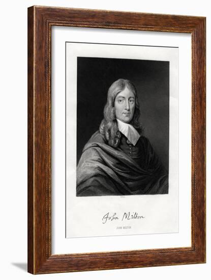 John Milton, English Poet, 19th Century-W Holl-Framed Giclee Print