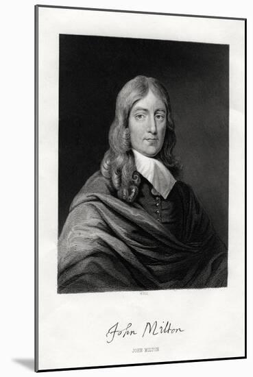 John Milton, English Poet, 19th Century-W Holl-Mounted Giclee Print
