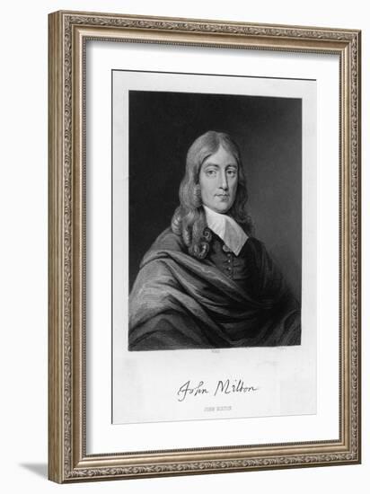 John Milton English Poet-William Holl the Younger-Framed Art Print