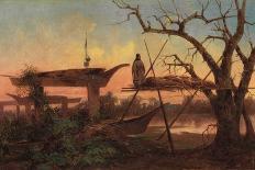 Chinook Burial Grounds, C.1870 (Oil on Canvas)-John Mix Stanley-Giclee Print