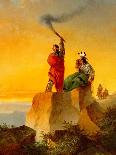 Indian Telegraph, 1860 (Oil on Canvas)-John Mix Stanley-Giclee Print