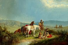 Hot Springs at their Source in Lou Lou Fork, Bitterroot Mountains, Montana, USA, 1856-John Mix Stanley-Giclee Print