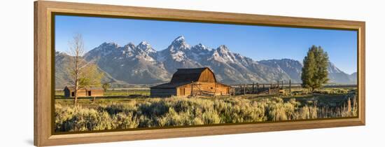 John Moulton Historic Barn, Mormon Row, Grand Teton National Park, Wyoming, Usa-Peter Adams-Framed Premier Image Canvas