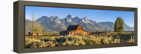 John Moulton Historic Barn, Mormon Row, Grand Teton National Park, Wyoming, Usa-Peter Adams-Framed Premier Image Canvas