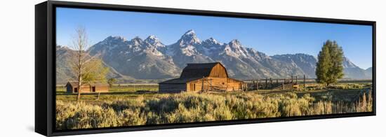 John Moulton Historic Barn, Mormon Row, Grand Teton National Park, Wyoming, Usa-Peter Adams-Framed Premier Image Canvas