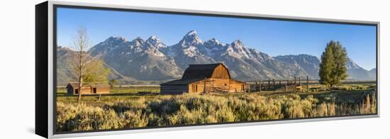 John Moulton Historic Barn, Mormon Row, Grand Teton National Park, Wyoming, Usa-Peter Adams-Framed Premier Image Canvas