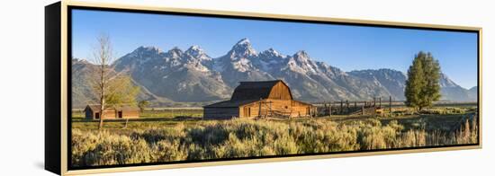 John Moulton Historic Barn, Mormon Row, Grand Teton National Park, Wyoming, Usa-Peter Adams-Framed Premier Image Canvas