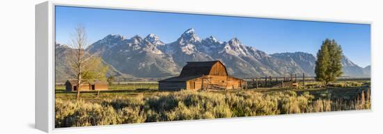 John Moulton Historic Barn, Mormon Row, Grand Teton National Park, Wyoming, Usa-Peter Adams-Framed Premier Image Canvas