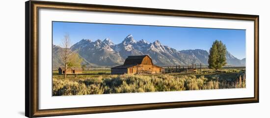 John Moulton Historic Barn, Mormon Row, Grand Teton National Park, Wyoming, Usa-Peter Adams-Framed Photographic Print