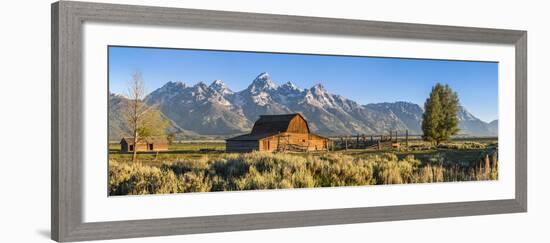 John Moulton Historic Barn, Mormon Row, Grand Teton National Park, Wyoming, Usa-Peter Adams-Framed Photographic Print