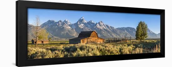 John Moulton Historic Barn, Mormon Row, Grand Teton National Park, Wyoming, Usa-Peter Adams-Framed Photographic Print