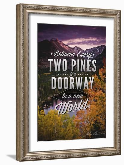 John Muir - Between Every Two Pines-Lantern Press-Framed Art Print