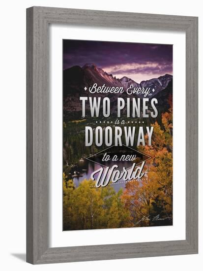 John Muir - Between Every Two Pines-Lantern Press-Framed Art Print