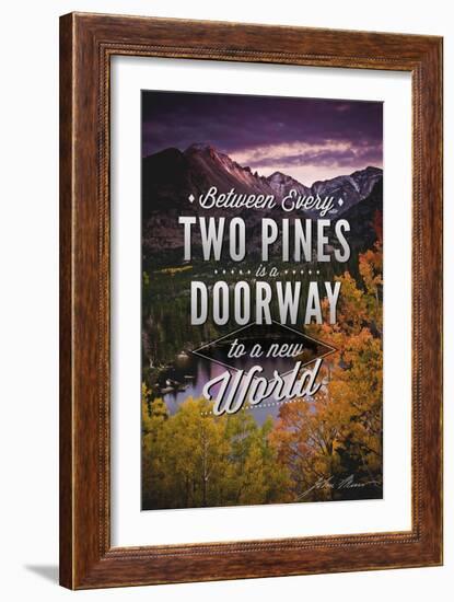 John Muir - Between Every Two Pines-Lantern Press-Framed Art Print