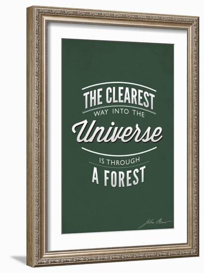 John Muir - the Clearest Way-Lantern Press-Framed Art Print