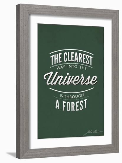 John Muir - the Clearest Way-Lantern Press-Framed Art Print