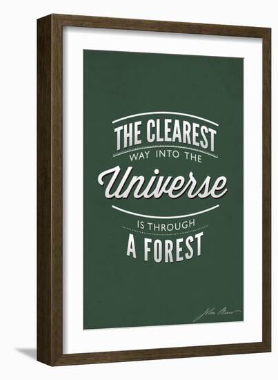 John Muir - the Clearest Way-Lantern Press-Framed Art Print