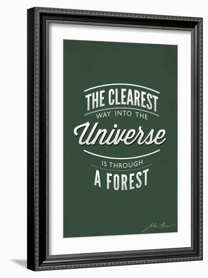 John Muir - the Clearest Way-Lantern Press-Framed Art Print