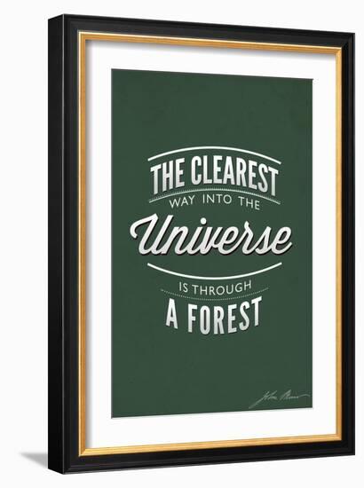 John Muir - the Clearest Way-Lantern Press-Framed Art Print