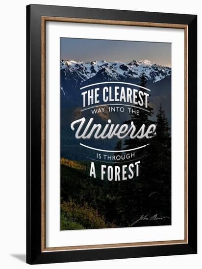 John Muir - the Clearest Way-Lantern Press-Framed Art Print