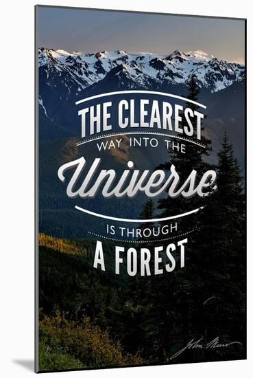 John Muir - the Clearest Way-Lantern Press-Mounted Art Print